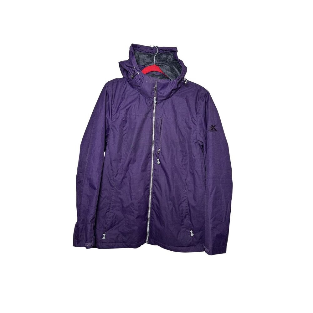 Zeroxposur Women’s Purple Fleece Lined Jacket Removable Hood Size Large